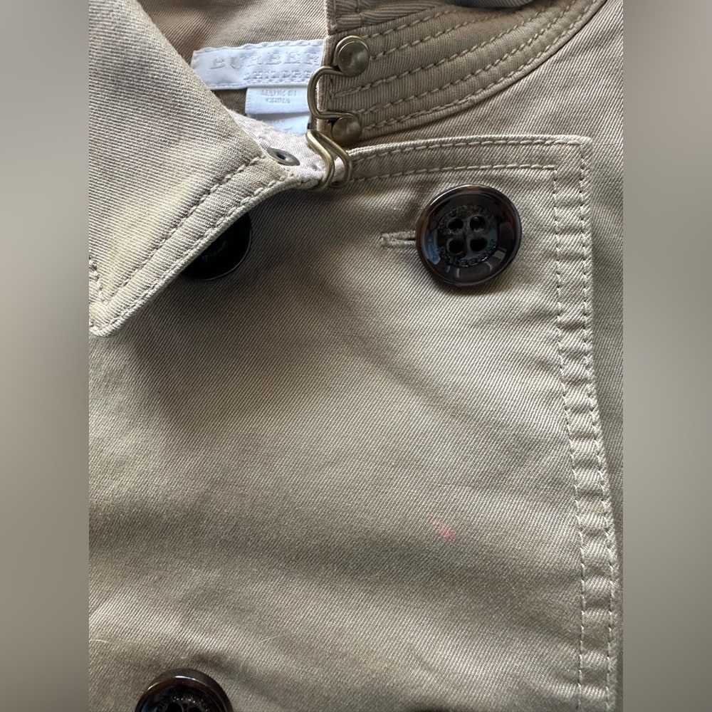 Burberry Tan Double Breasted Girl’s Dress W/ Eyelet Collar• Worn once! - Picture 5 of 10